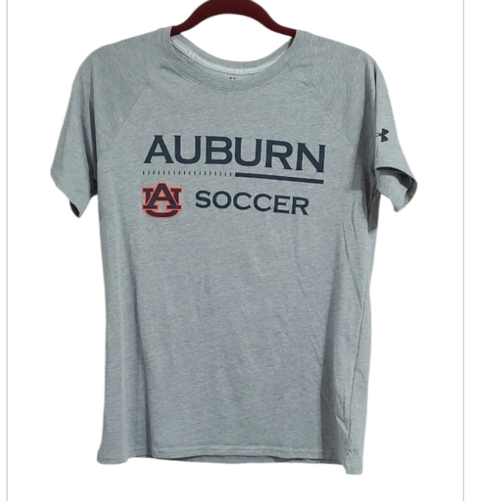 Under Armour Light Gray Auburn Soccer Tee